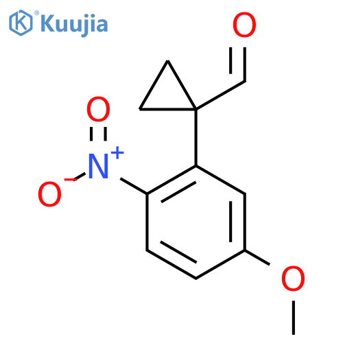 1-(5-methoxy-2-nitrophenyl)cyclopropane-1-carbaldehyde structure