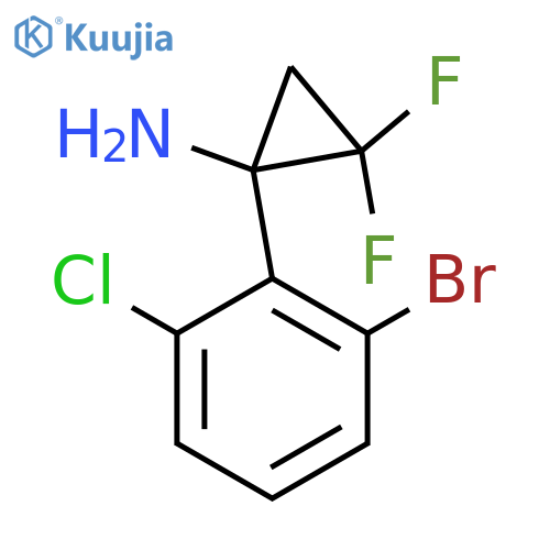 1-(2-bromo-6-chlorophenyl)-2,2-difluorocyclopropan-1-amine structure
