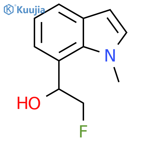 2-fluoro-1-(1-methyl-1H-indol-7-yl)ethan-1-ol structure