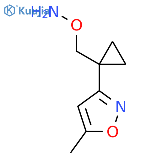 O-{1-(5-methyl-1,2-oxazol-3-yl)cyclopropylmethyl}hydroxylamine structure