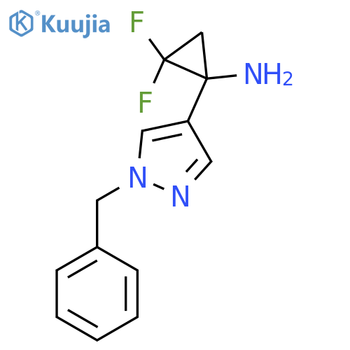 1-(1-benzyl-1H-pyrazol-4-yl)-2,2-difluorocyclopropan-1-amine structure