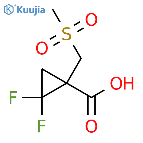 2,2-difluoro-1-(methanesulfonylmethyl)cyclopropane-1-carboxylic acid structure