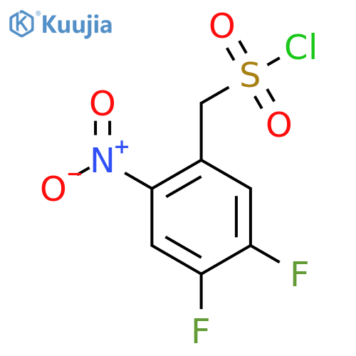(4,5-difluoro-2-nitrophenyl)methanesulfonyl chloride structure