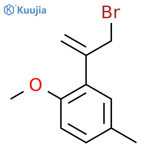 2-(3-bromoprop-1-en-2-yl)-1-methoxy-4-methylbenzene structure