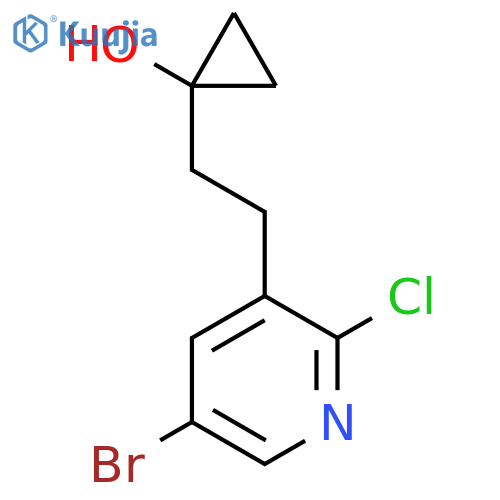 1-2-(5-bromo-2-chloropyridin-3-yl)ethylcyclopropan-1-ol structure