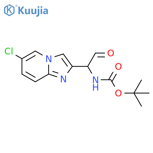 tert-butyl N-(1-{6-chloroimidazo1,2-apyridin-2-yl}-2-oxoethyl)carbamate structure
