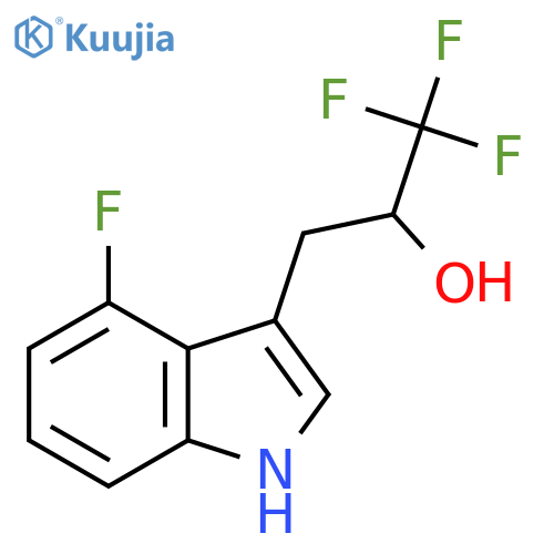 1,1,1-trifluoro-3-(4-fluoro-1H-indol-3-yl)propan-2-ol structure
