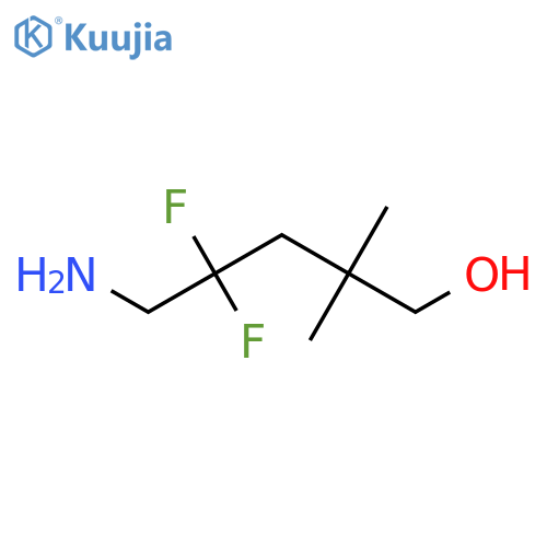 5-amino-4,4-difluoro-2,2-dimethylpentan-1-ol structure
