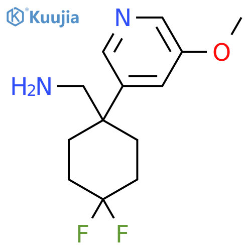4,4-difluoro-1-(5-methoxypyridin-3-yl)cyclohexylmethanamine structure