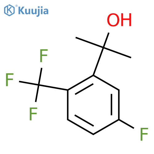 2-5-fluoro-2-(trifluoromethyl)phenylpropan-2-ol structure