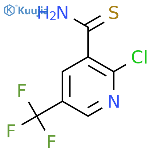 2-chloro-5-(trifluoromethyl)pyridine-3-carbothioamide structure