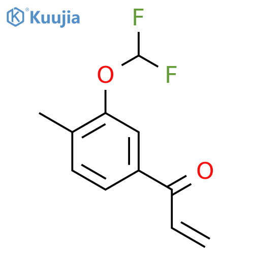 1-3-(difluoromethoxy)-4-methylphenylprop-2-en-1-one structure
