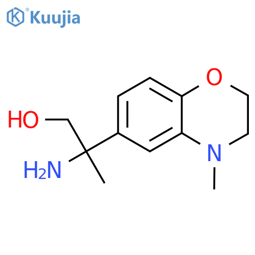 2-amino-2-(4-methyl-3,4-dihydro-2H-1,4-benzoxazin-6-yl)propan-1-ol structure