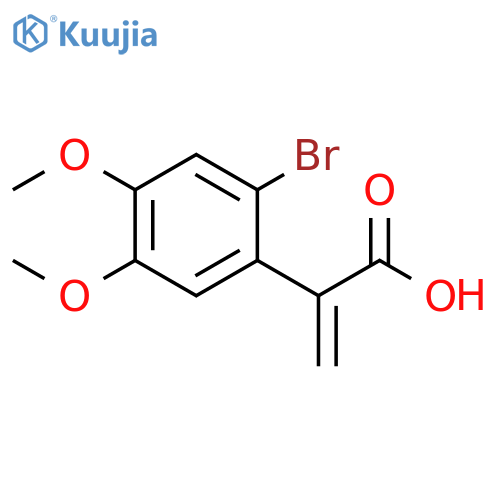 2-(2-bromo-4,5-dimethoxyphenyl)prop-2-enoic acid structure
