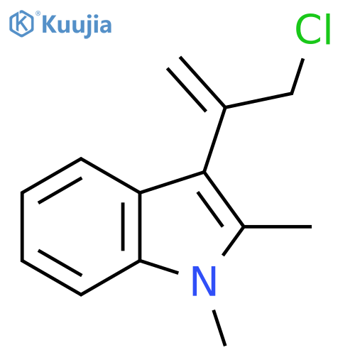 3-(3-chloroprop-1-en-2-yl)-1,2-dimethyl-1H-indole structure