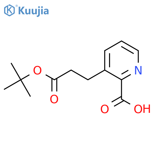 3-3-(tert-butoxy)-3-oxopropylpyridine-2-carboxylic acid structure