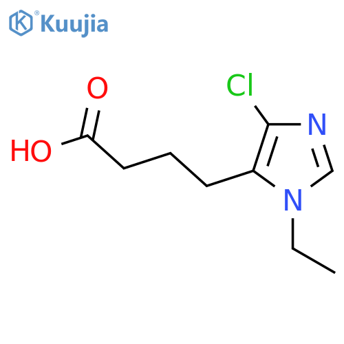 4-(4-chloro-1-ethyl-1H-imidazol-5-yl)butanoic acid structure