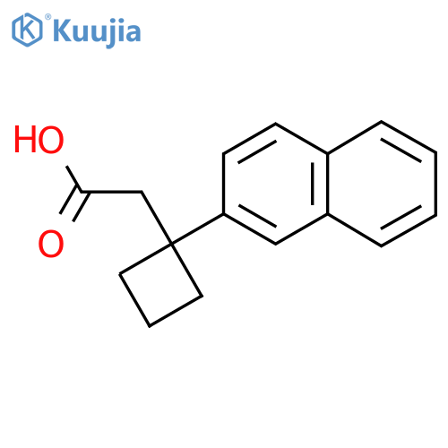 2-1-(naphthalen-2-yl)cyclobutylacetic acid structure