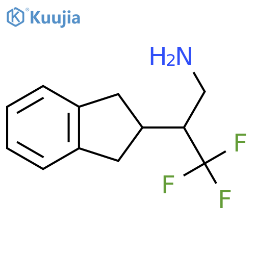 2-(2,3-dihydro-1H-inden-2-yl)-3,3,3-trifluoropropan-1-amine structure