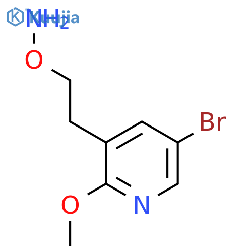 O-2-(5-bromo-2-methoxypyridin-3-yl)ethylhydroxylamine structure