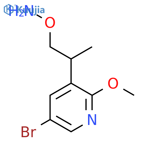 O-2-(5-bromo-2-methoxypyridin-3-yl)propylhydroxylamine structure