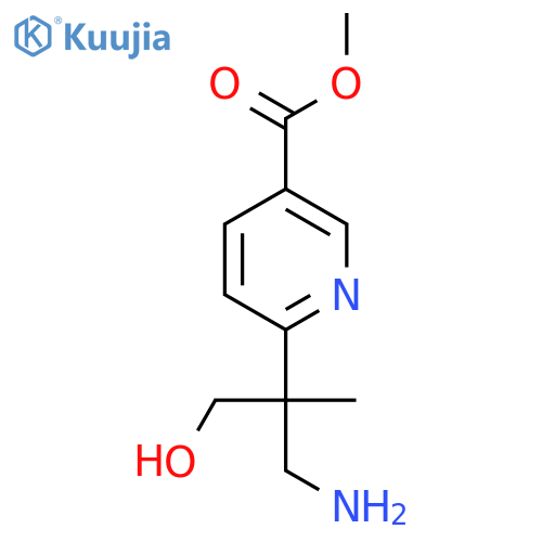 methyl 6-(1-amino-3-hydroxy-2-methylpropan-2-yl)pyridine-3-carboxylate structure