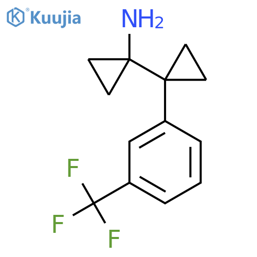 1-{1-3-(trifluoromethyl)phenylcyclopropyl}cyclopropan-1-amine structure