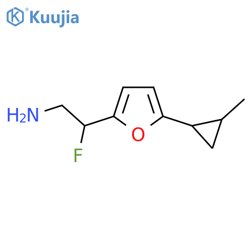 2-fluoro-2-5-(2-methylcyclopropyl)furan-2-ylethan-1-amine structure