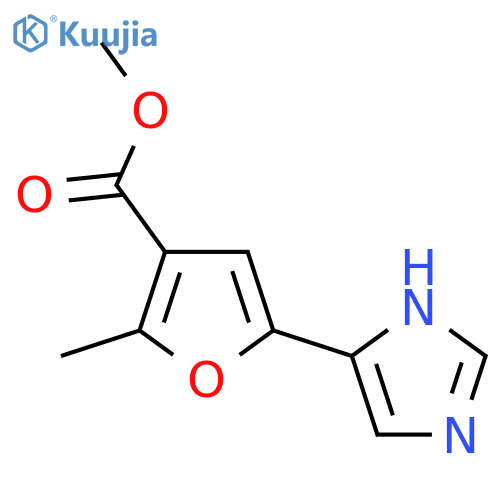methyl 5-(1H-imidazol-4-yl)-2-methylfuran-3-carboxylate structure