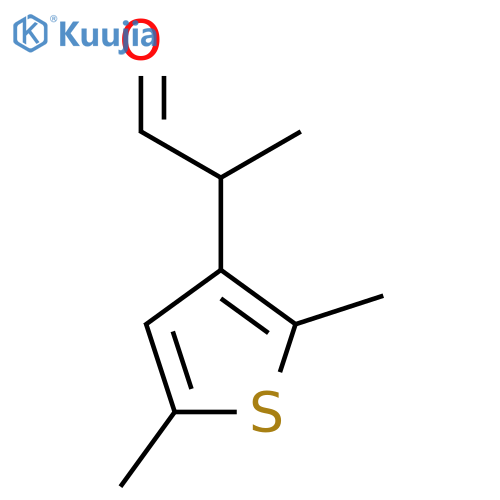 2-(2,5-Dimethylthiophen-3-yl)propanal structure