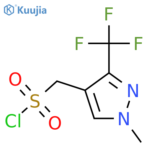 1-methyl-3-(trifluoromethyl)-1H-pyrazol-4-ylmethanesulfonyl chloride structure