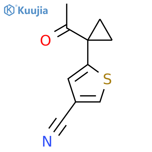 5-(1-acetylcyclopropyl)thiophene-3-carbonitrile structure