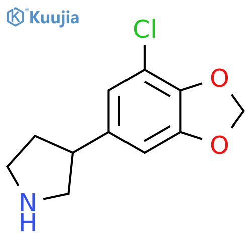 3-(7-chloro-1,3-dioxaindan-5-yl)pyrrolidine structure