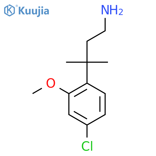 3-(4-chloro-2-methoxyphenyl)-3-methylbutan-1-amine structure