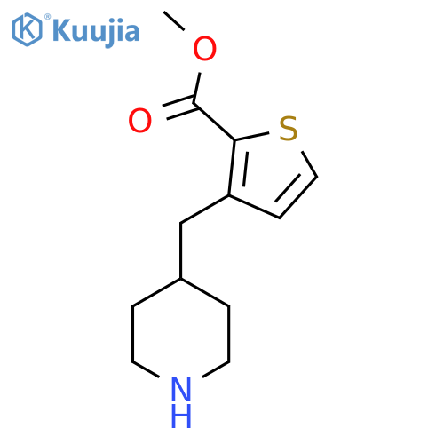 methyl 3-(piperidin-4-yl)methylthiophene-2-carboxylate structure