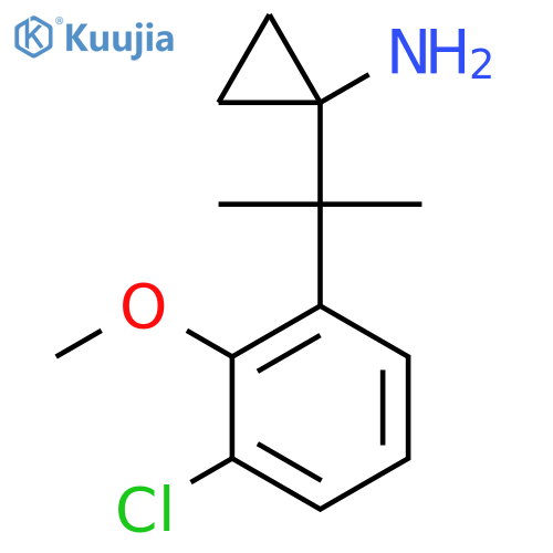 1-2-(3-chloro-2-methoxyphenyl)propan-2-ylcyclopropan-1-amine structure