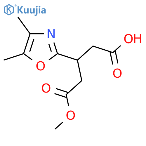 3-(dimethyl-1,3-oxazol-2-yl)-5-methoxy-5-oxopentanoic acid structure