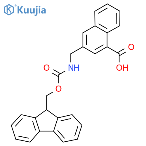 3-({(9H-fluoren-9-yl)methoxycarbonyl}amino)methylnaphthalene-1-carboxylic acid structure