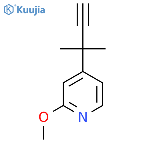 2-methoxy-4-(2-methylbut-3-yn-2-yl)pyridine structure