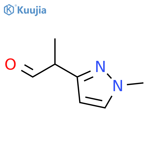 2-(1-methyl-1H-pyrazol-3-yl)propanal structure