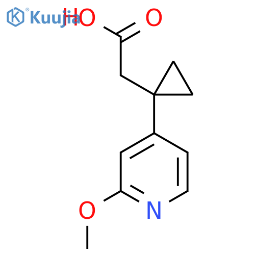 2-1-(2-methoxypyridin-4-yl)cyclopropylacetic acid structure