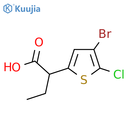 2-(4-bromo-5-chlorothiophen-2-yl)butanoic acid structure