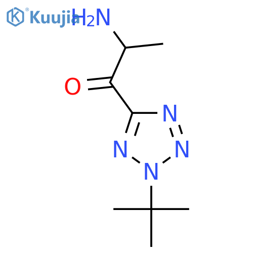 2-amino-1-(2-tert-butyl-2H-1,2,3,4-tetrazol-5-yl)propan-1-one structure