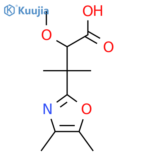 3-(dimethyl-1,3-oxazol-2-yl)-2-methoxy-3-methylbutanoic acid structure