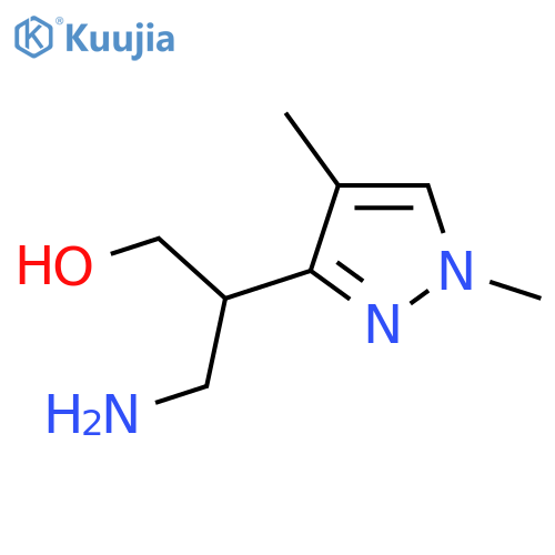 3-amino-2-(1,4-dimethyl-1H-pyrazol-3-yl)propan-1-ol structure