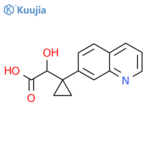 2-hydroxy-2-1-(quinolin-7-yl)cyclopropylacetic acid structure