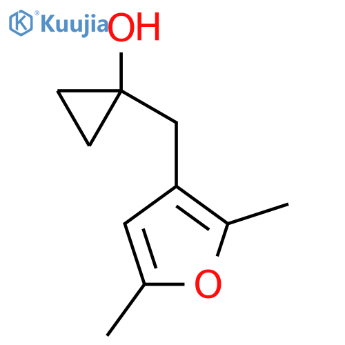 1-(2,5-dimethylfuran-3-yl)methylcyclopropan-1-ol structure
