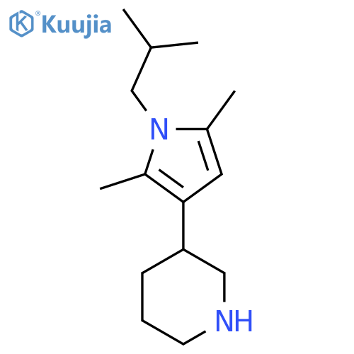 3-2,5-dimethyl-1-(2-methylpropyl)-1H-pyrrol-3-ylpiperidine structure