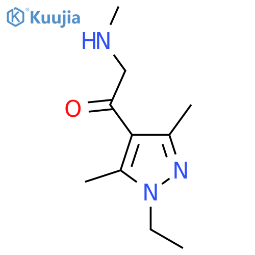 1-(1-ethyl-3,5-dimethyl-1H-pyrazol-4-yl)-2-(methylamino)ethan-1-one structure