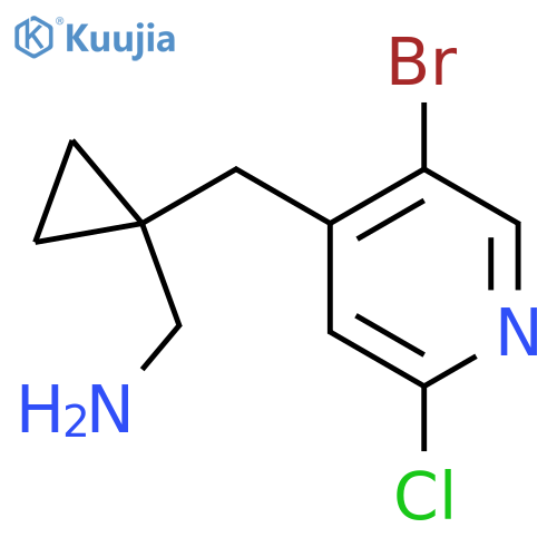 {1-(5-bromo-2-chloropyridin-4-yl)methylcyclopropyl}methanamine structure